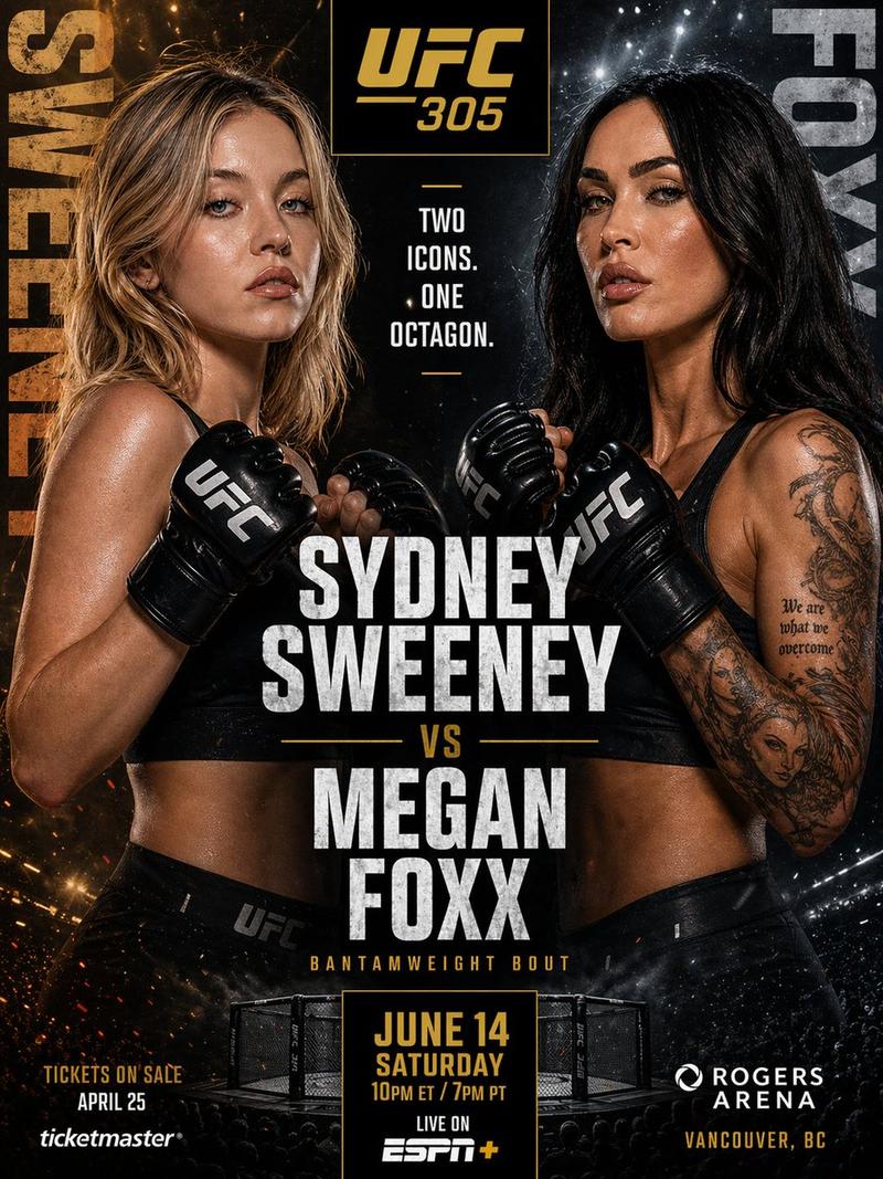 UFC 风格女子格斗海报