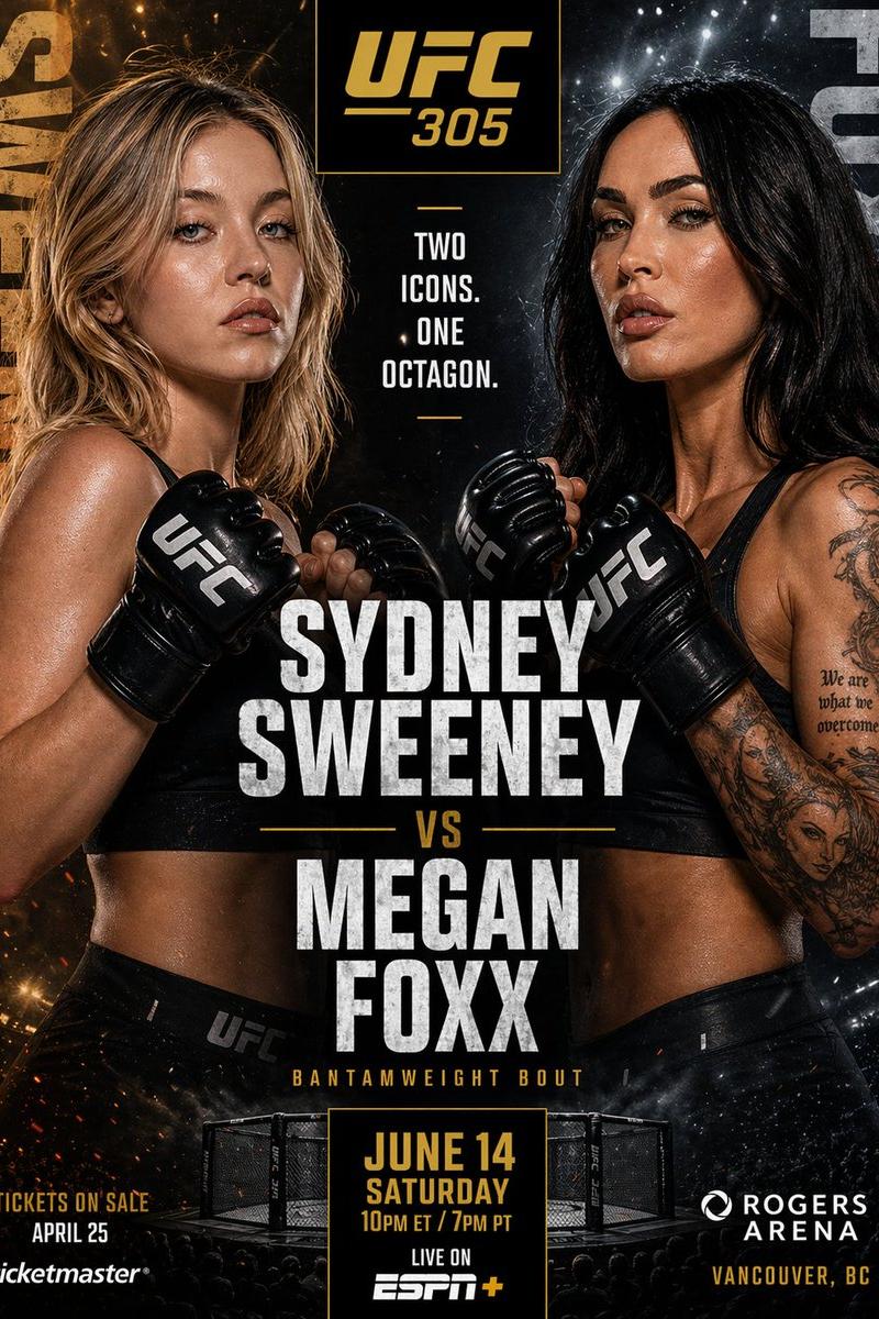 UFC 风格女子格斗海报