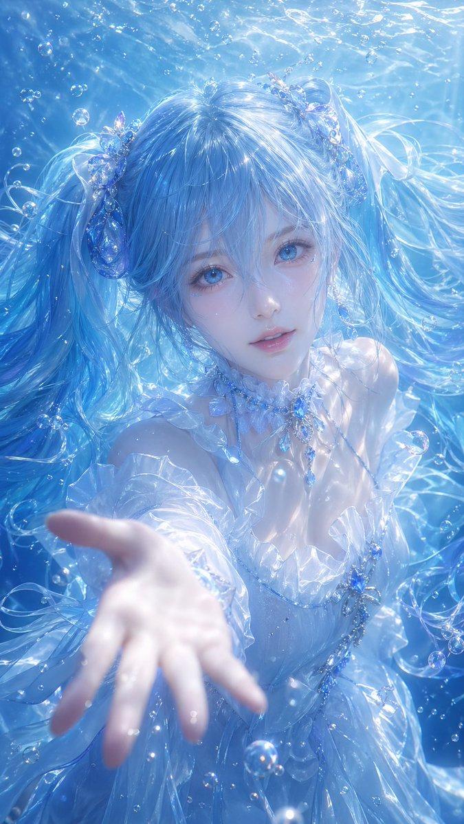 水下奇幻 CG 插画