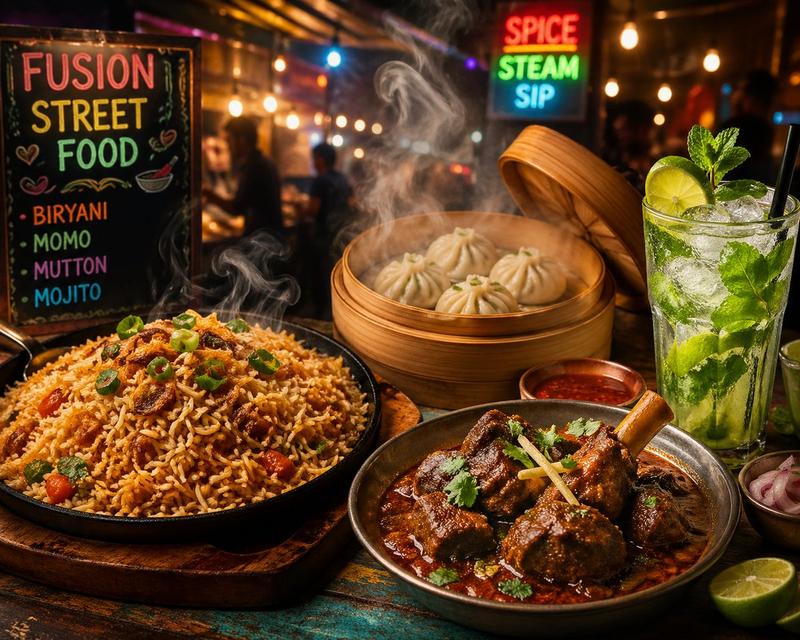 Vibrant Fusion Street Food Scene