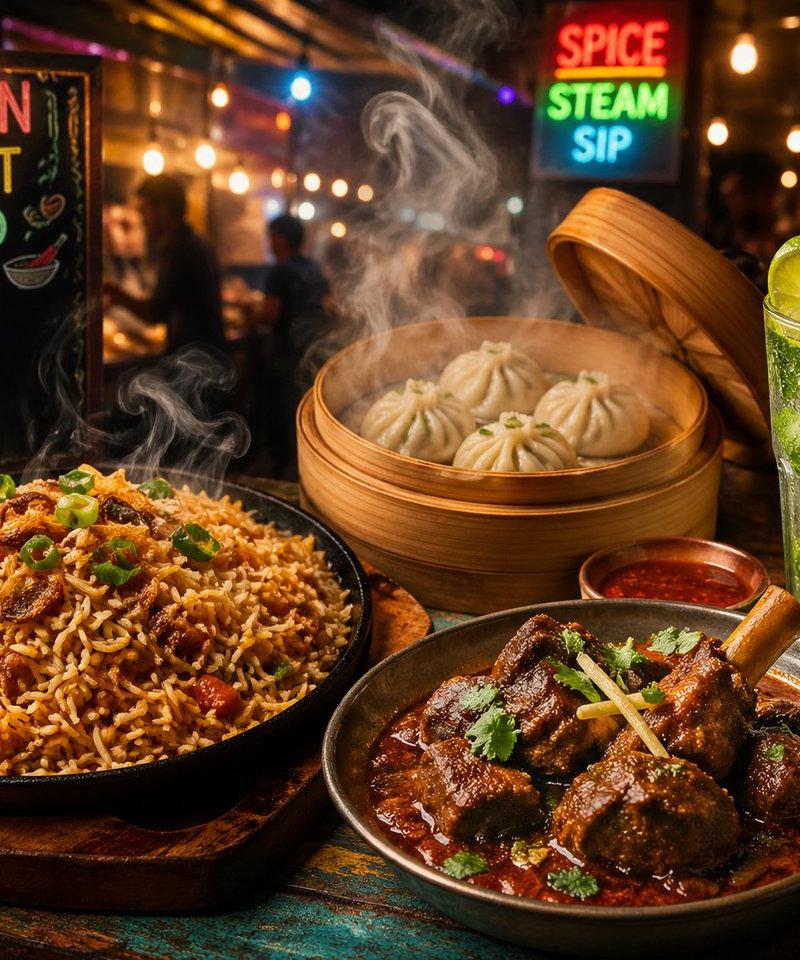 Vibrant Fusion Street Food Scene