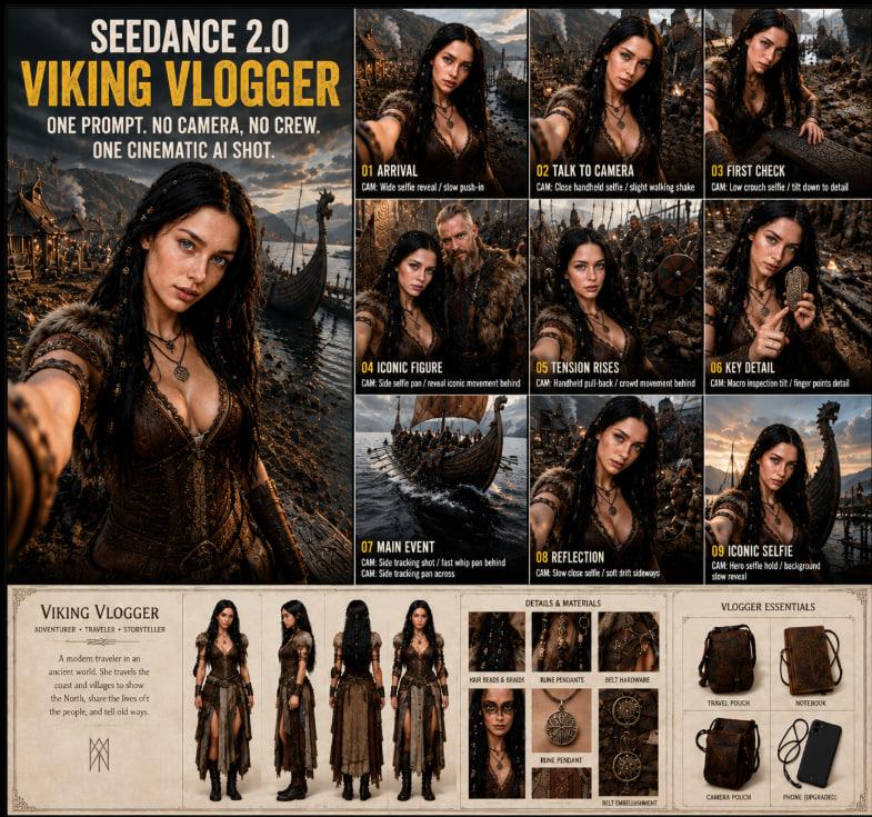 Seedance Viking Vlogger 项目海报