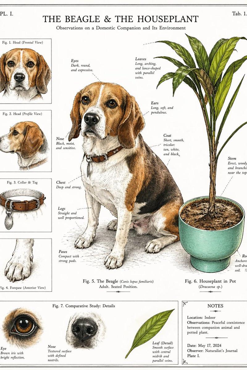 复古比格犬植物图鉴