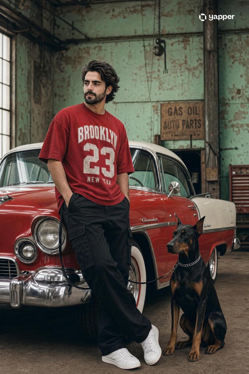 Vintage Car Streetwear Fashion Shoot