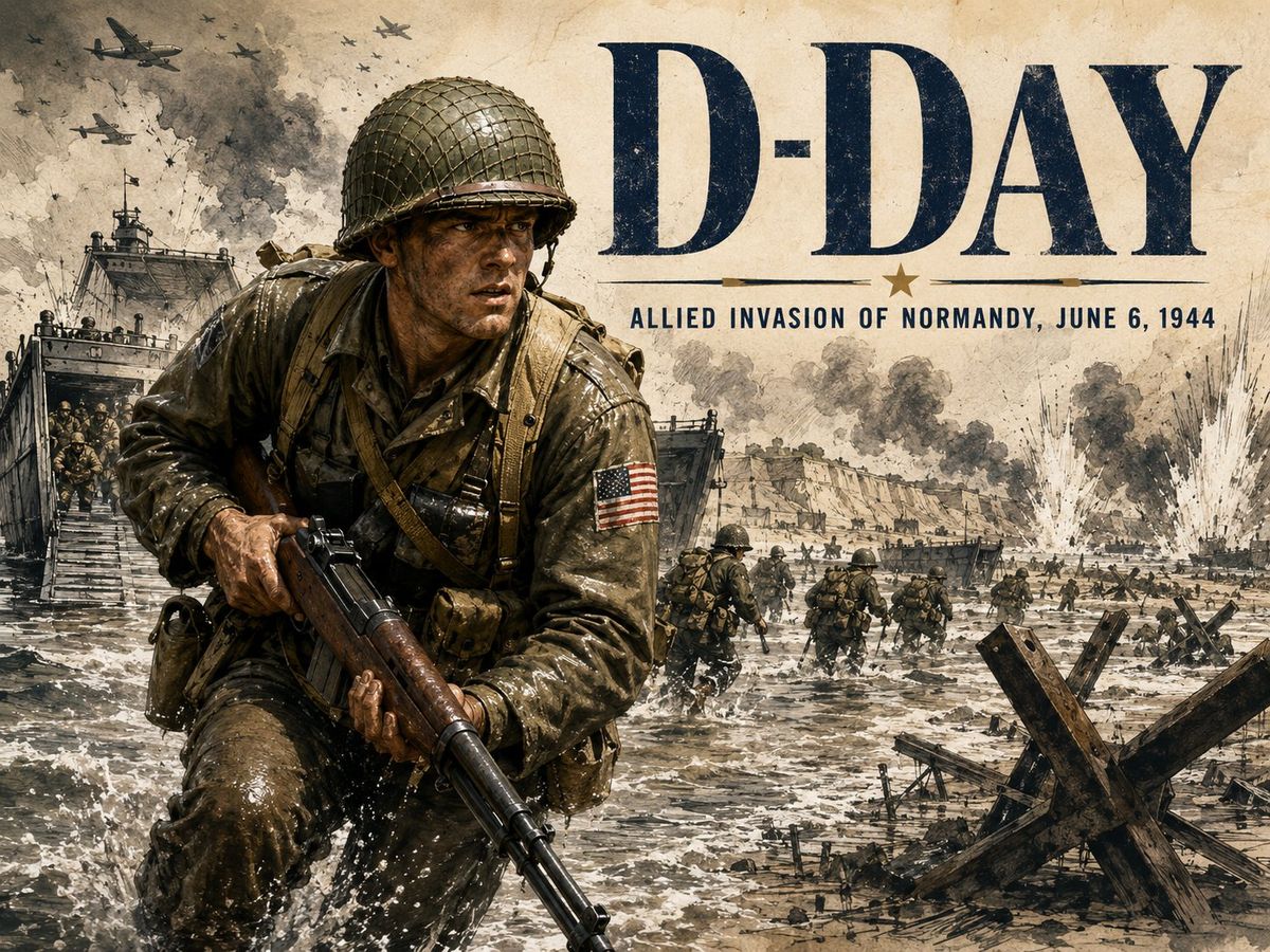 Vintage D-Day Normandy Poster