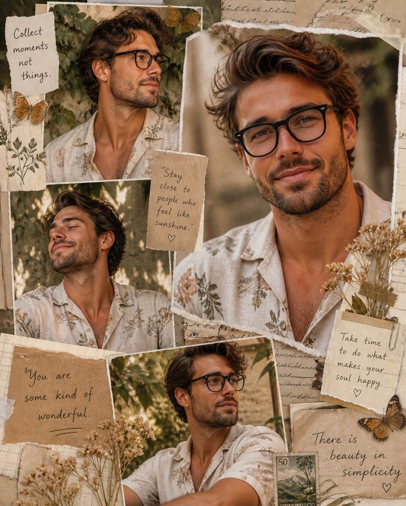 Vintage Scrapbook Aesthetic Collage