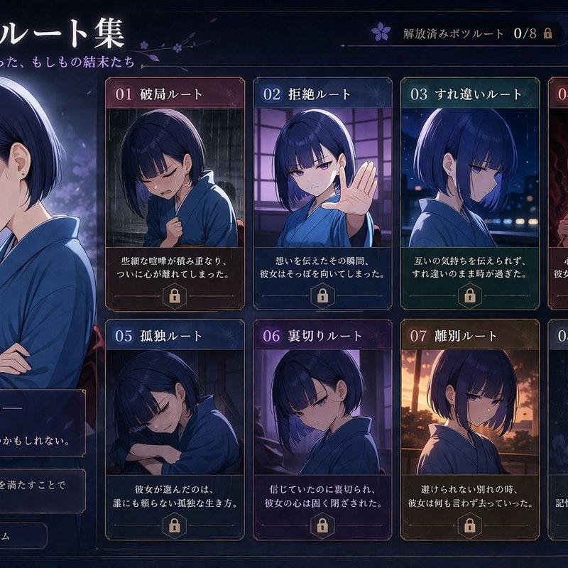 视觉小说废弃路线 UI