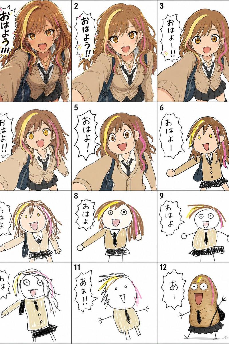 Visual Telephone Game Image Grid