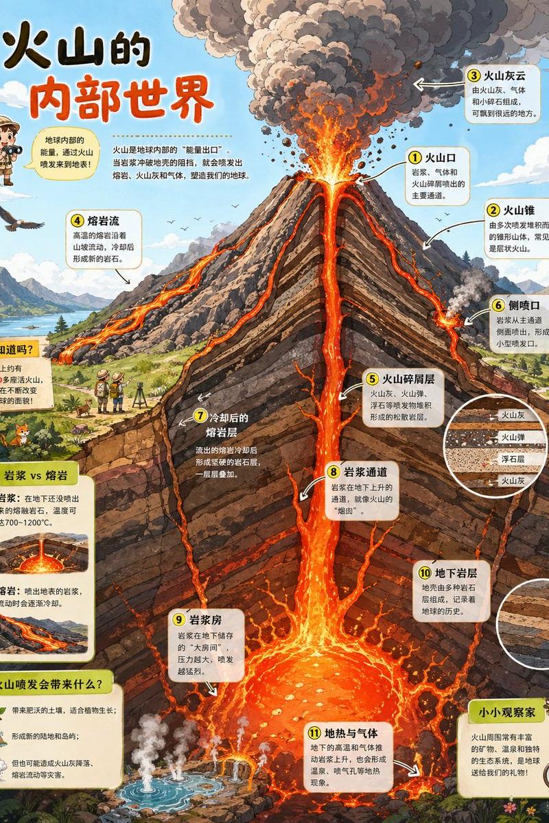 火山剖面科学海报