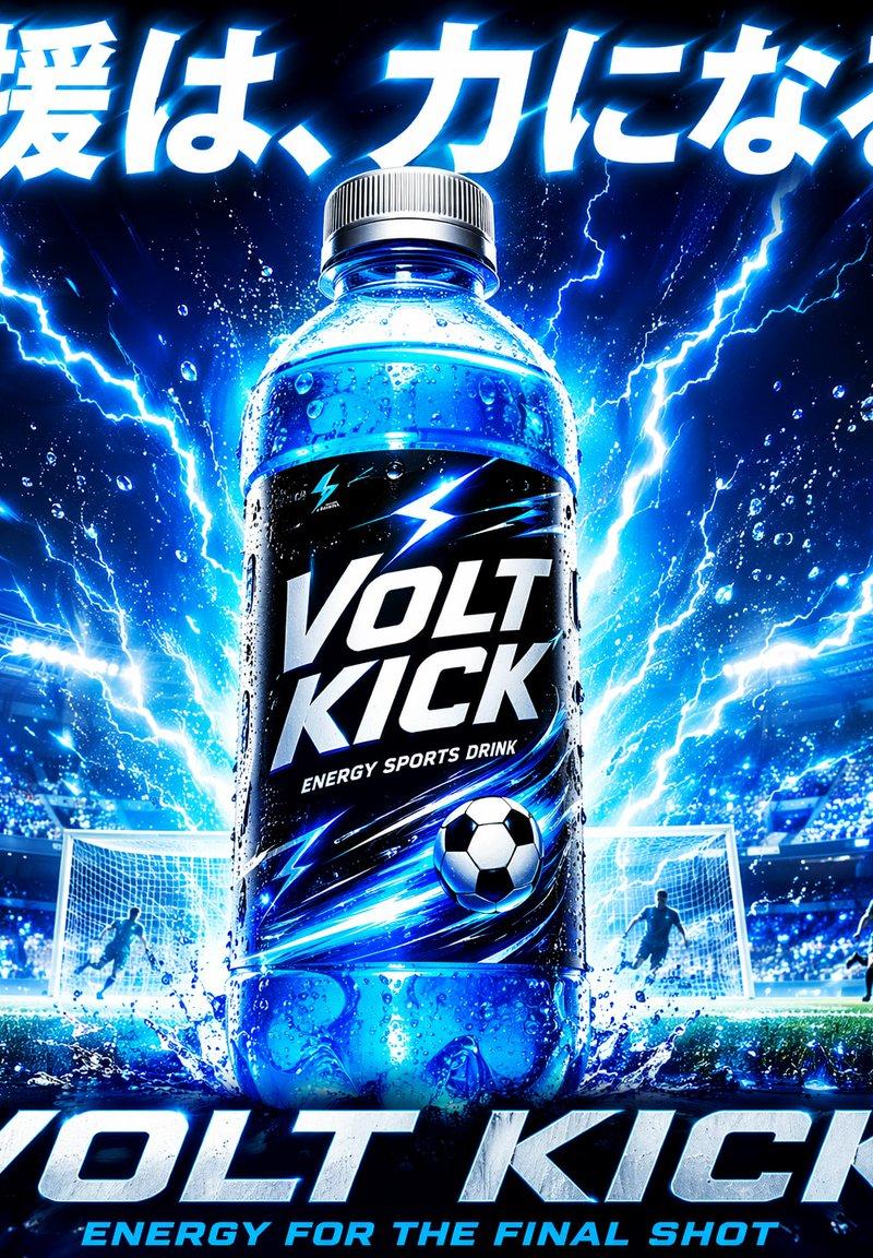 Volt Kick 足球能量饮料海报