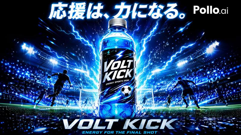 Volt Kick 足球能量饮料海报
