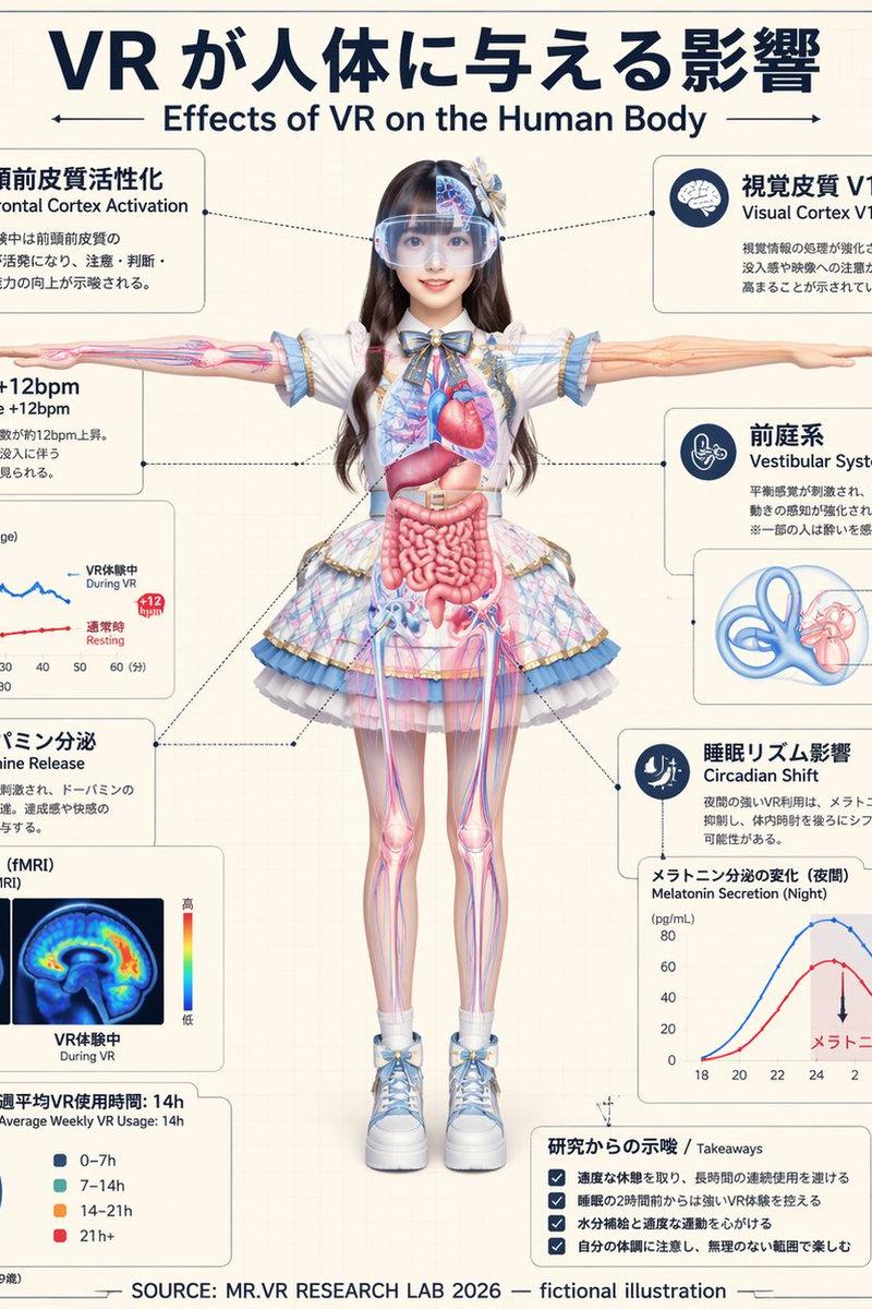 VR 对人体影响的信息图