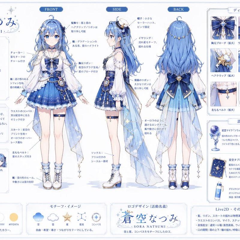 VTuber 角色设定参考图