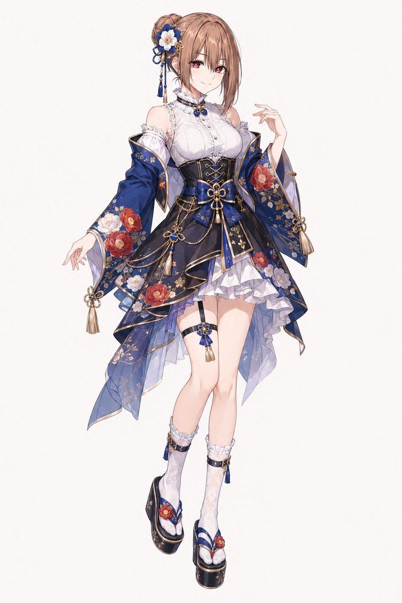 和风摩登花卉偶像礼服