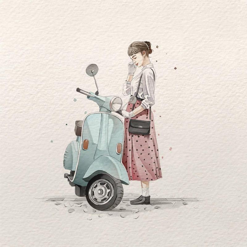 水彩时尚插画美学