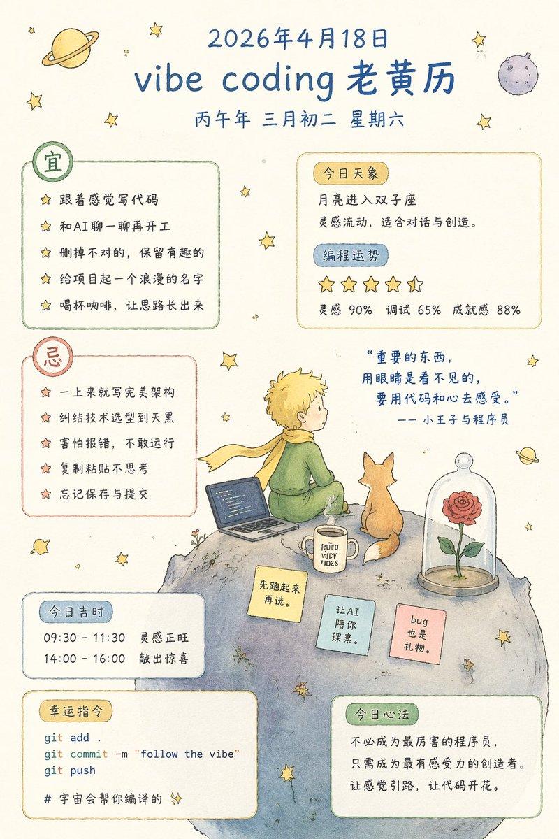 程序员奇思妙想黄历信息图