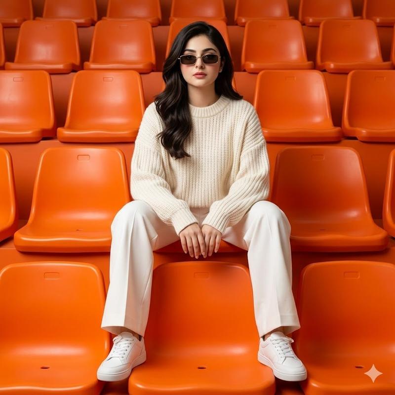 Monochromatic Editorial Stadium Fashion