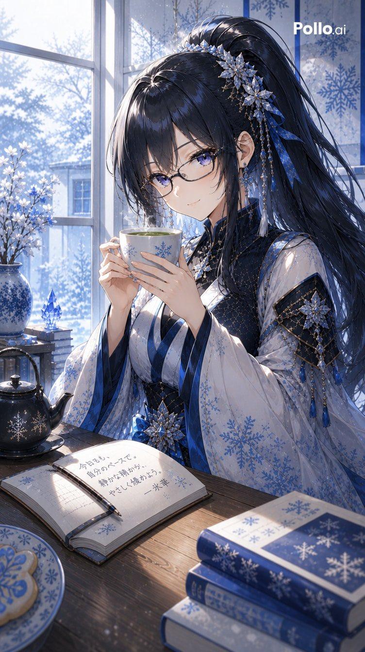 Winter Kunoichi Tea Scene