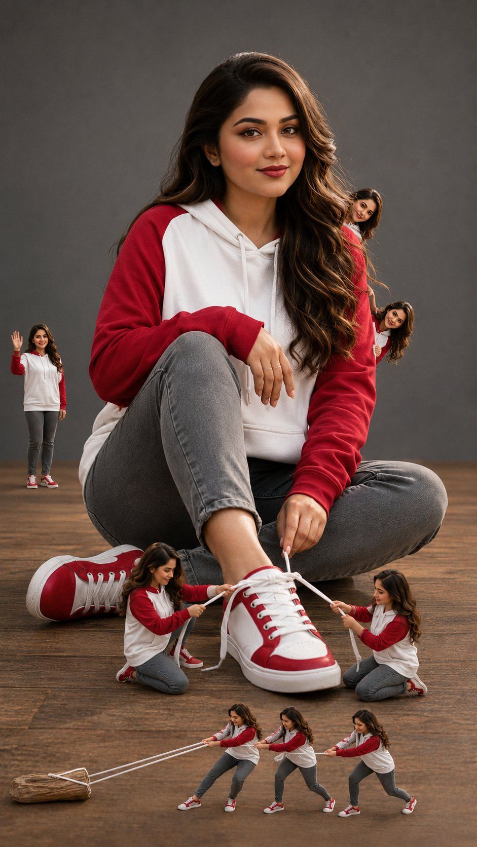 Woman with Miniature Clones Portrait