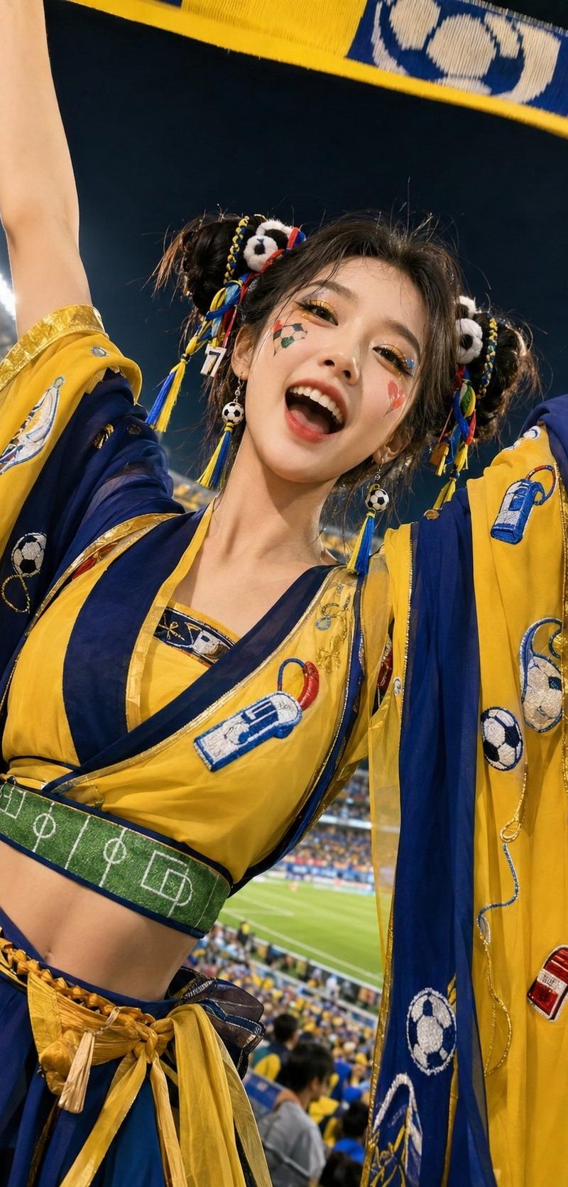 世界杯古风日本少女肖像