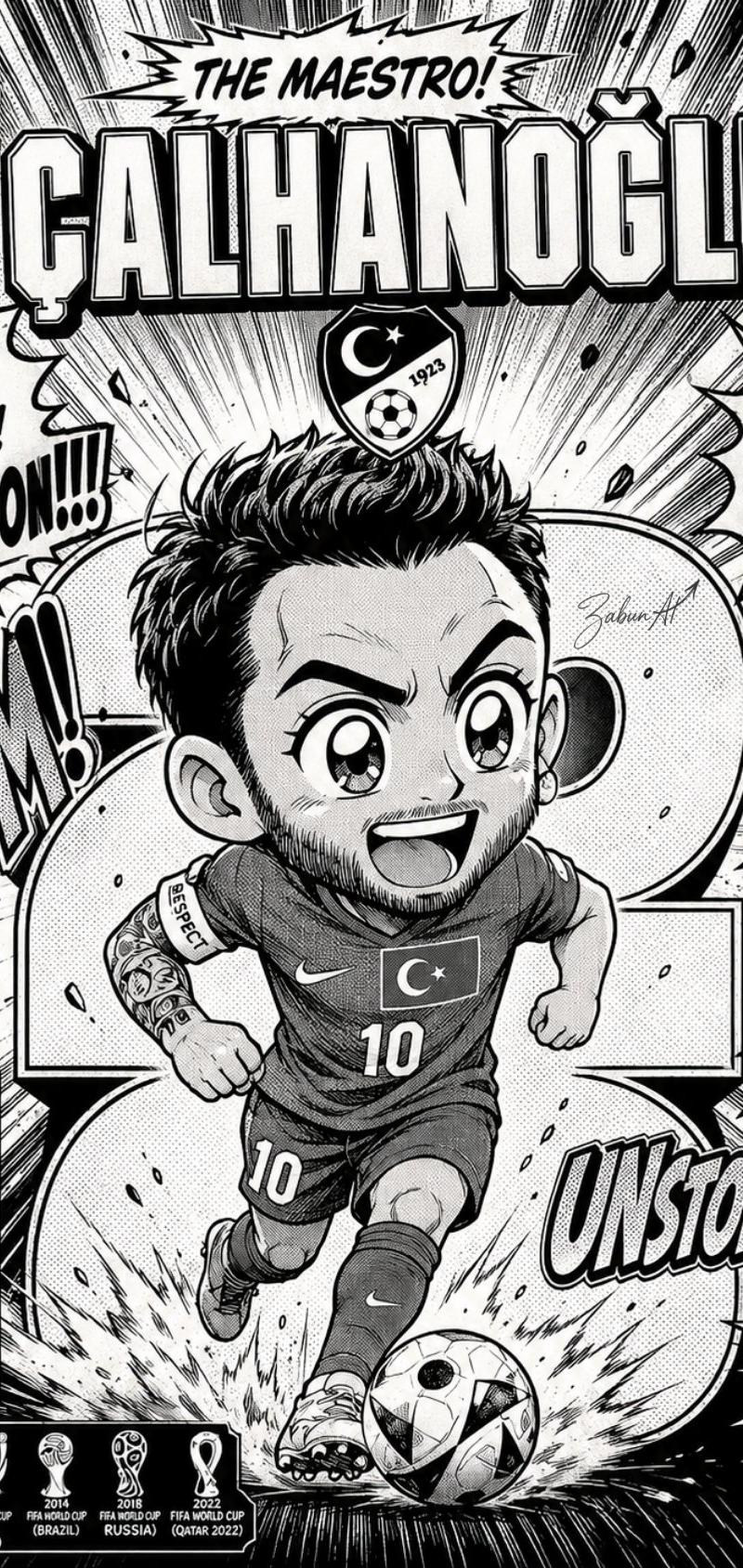 世界杯漫画风足球海报