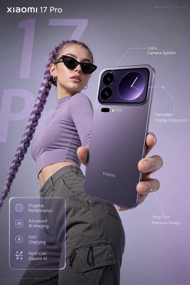 Xiaomi 17 Pro Fashion Tech Poster