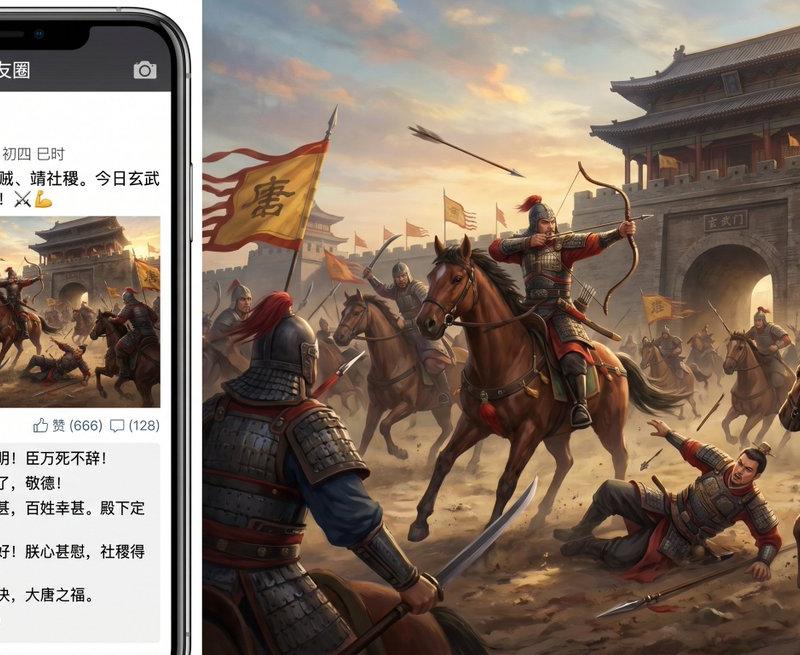 玄武门之变朋友圈动态