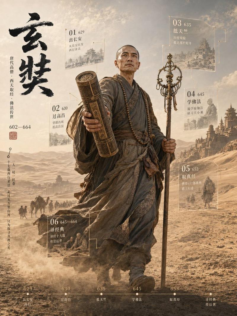 3D 玄奘历史档案海报