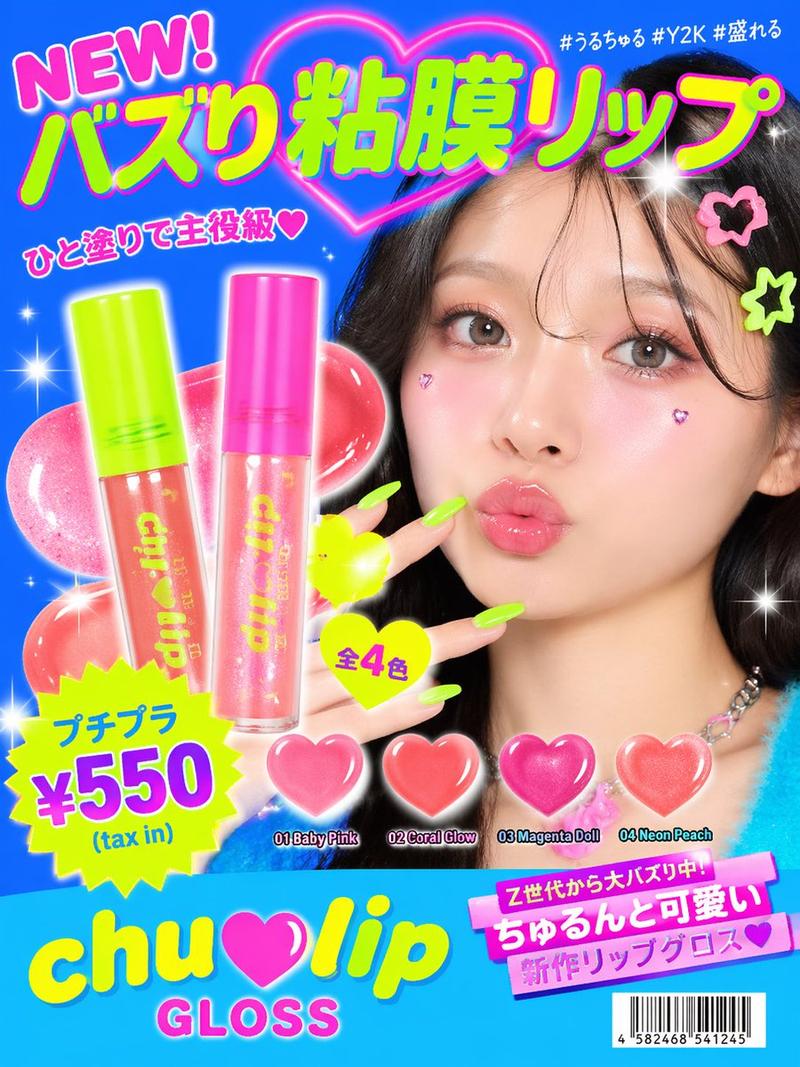 Y2K 日系唇彩广告