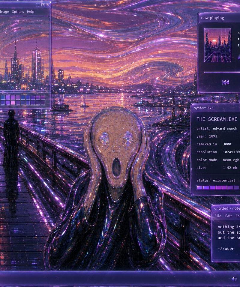 Y2K 未来主义《呐喊》桌面