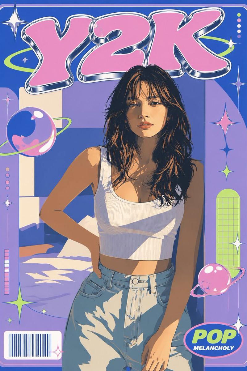 Y2K 矢量杂志封面
