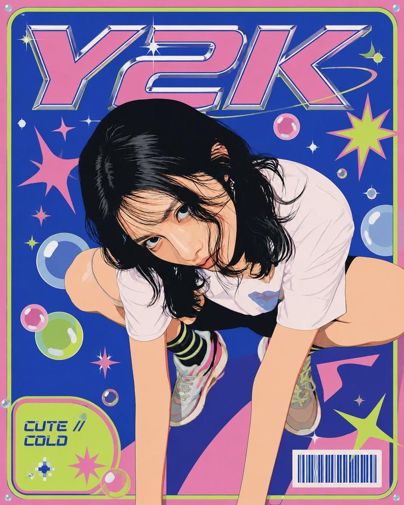 Y2K 矢量杂志封面