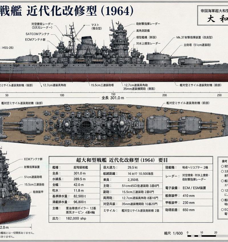日本战列舰现代化改造蓝图