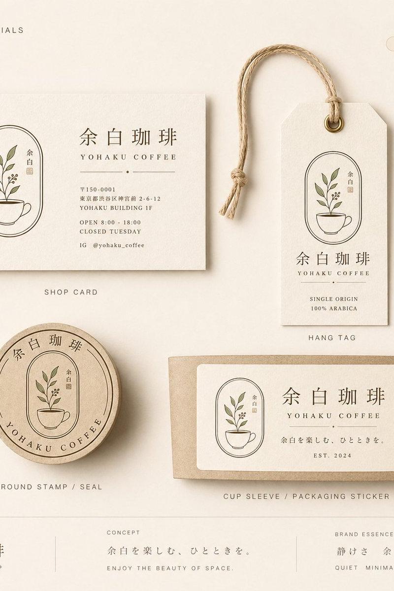 Yohaku Coffee Brand Materials Board