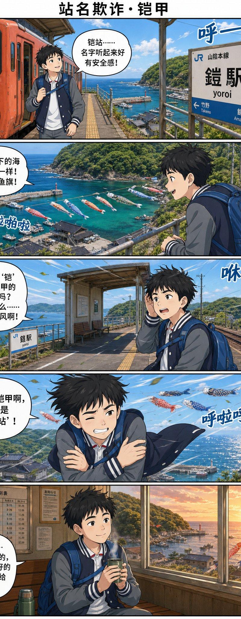 铠站海滨漫画