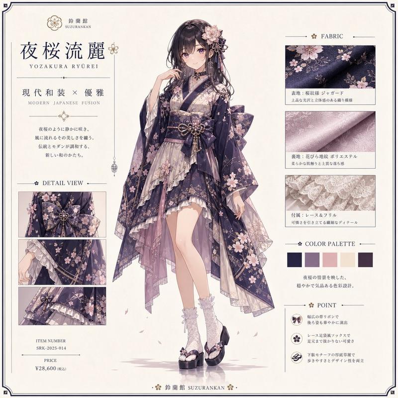 Yozakura 现代和服目录