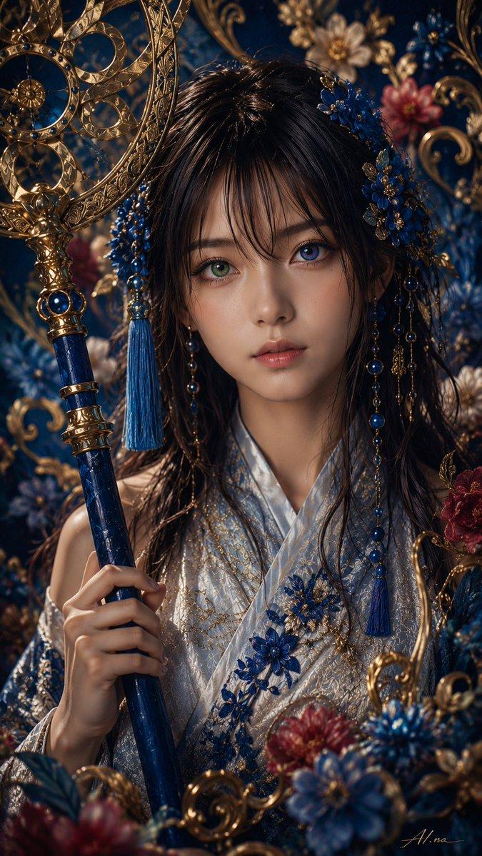 华丽的 Yuna 奇幻肖像