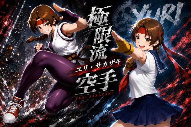 坂崎百合动漫格斗海报