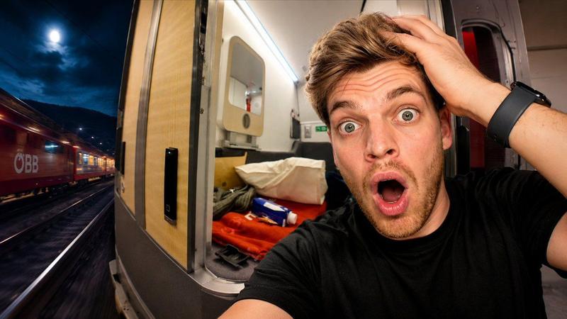 YouTube Thumbnail - Night Train Sleeper Selfie Thumbnail