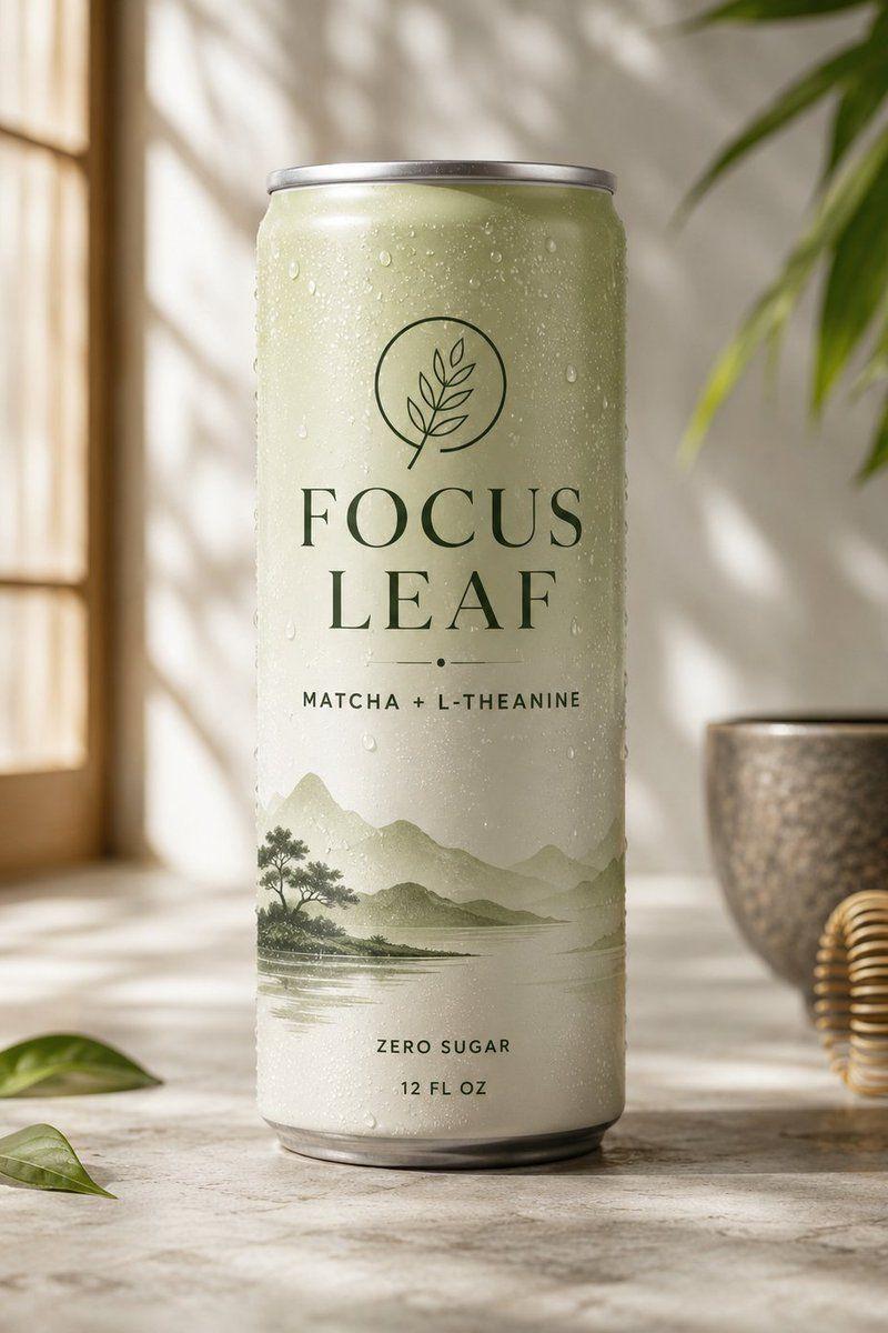 E-commerce Main Image - Premium Matcha Drink Packaging Mockup