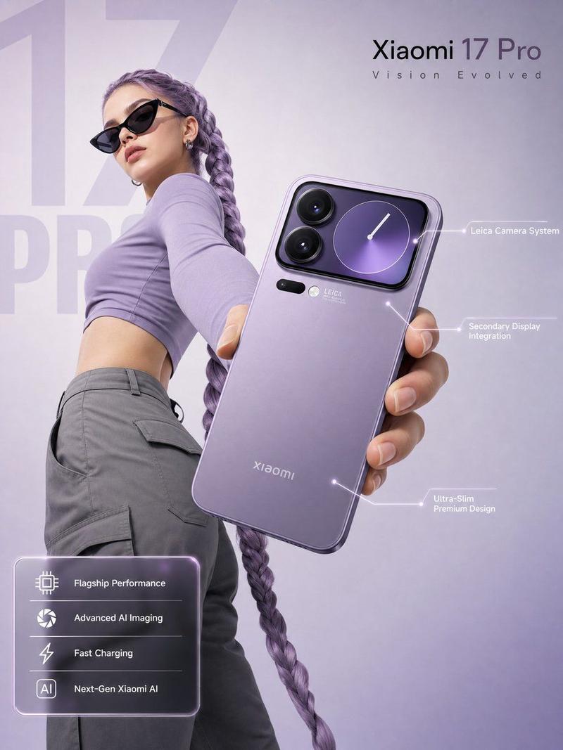E-commerce Main Image - Premium Lavender Smartphone Advertisement