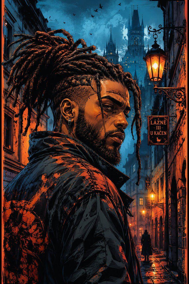 Comic / Storyboard - Cyber-Noir Comic Portrait