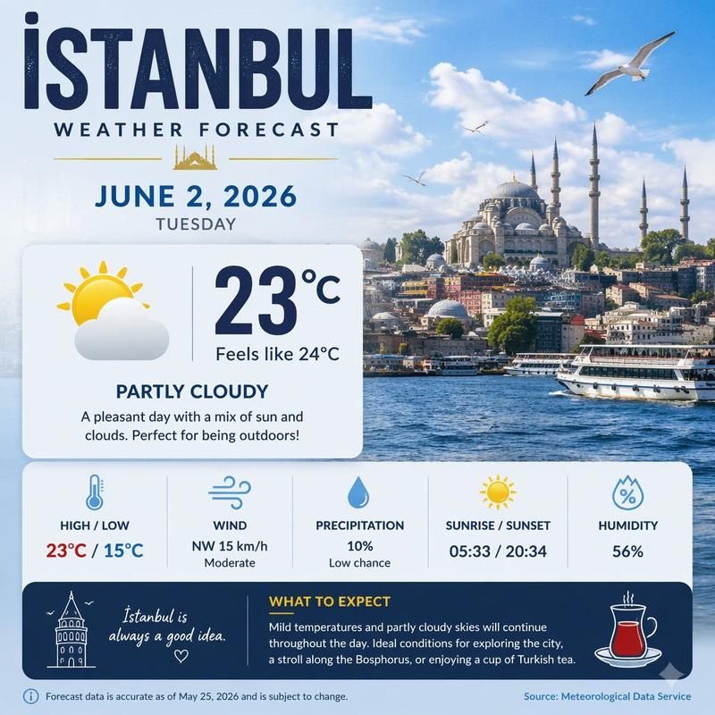 Infographic / Edu Visual - Istanbul Weather Information Poster