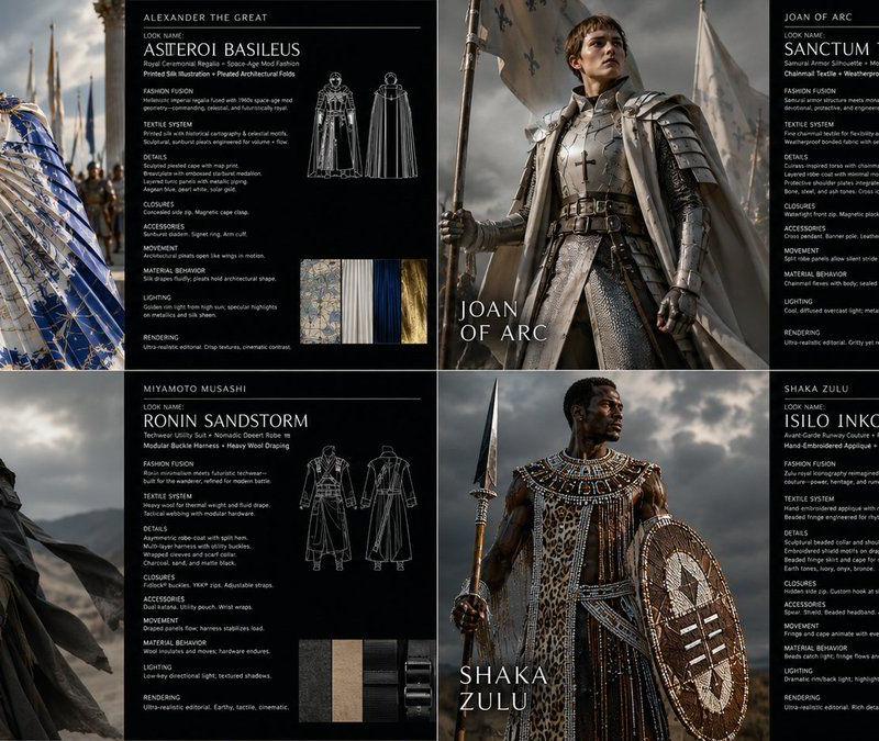 Comic / Storyboard - Warrior Fashion Fusion Designer