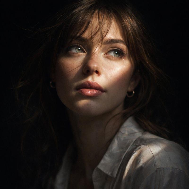 Profile / Avatar - Cinematic Chiaroscuro Female Portrait