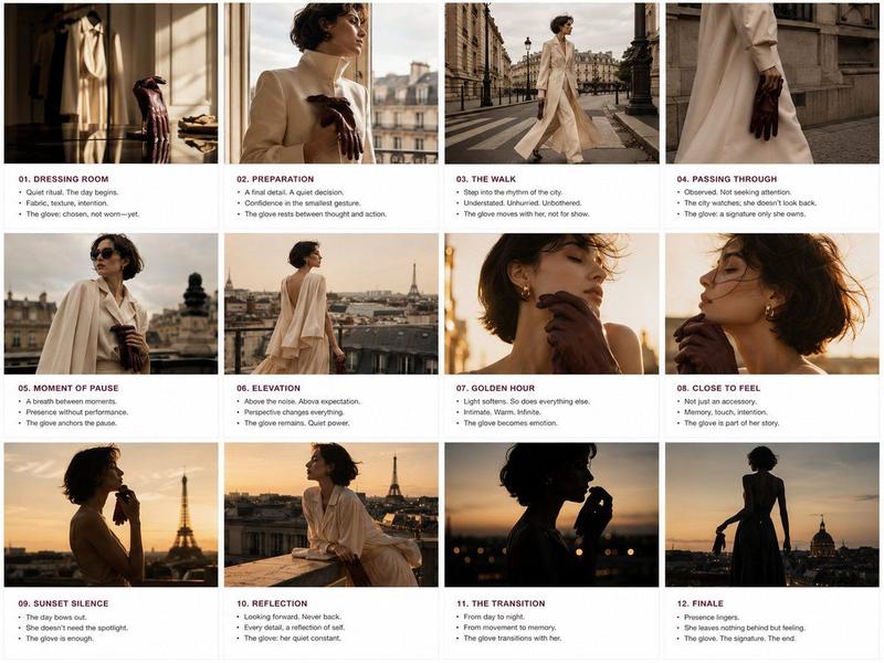 Comic / Storyboard - Luxury Fashion Editorial Storyboard