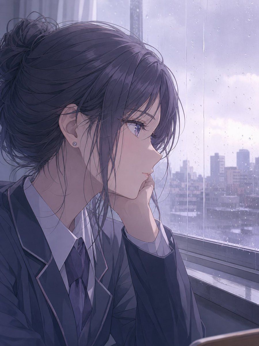 Profile / Avatar - Rainy Anime Student Portrait 2